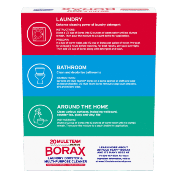 20 Mule Team Borax Detergent Booster and Multi-Purpose Household Cleaner, 65 Ounce